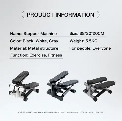 Mini Stepper For Exercise - 300 LBS Loading Capacity, Hydraulic Fitness Stepper With LCD Monitor