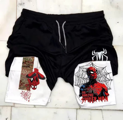 Marvel Spider-Man Venom Gym Shorts Men Fitness