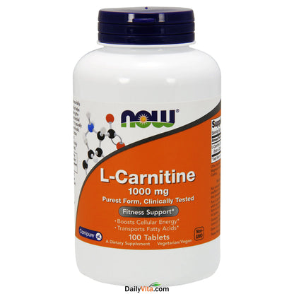 Now Foods: L-Carnitine Fitness Support 1000mg 100 tabs