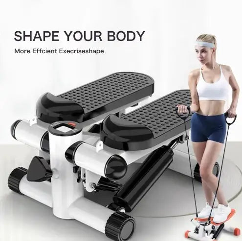 Mini Stepper For Exercise - 300 LBS Loading Capacity, Hydraulic Fitness Stepper With LCD Monitor