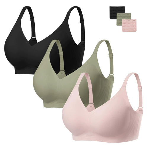 habibee Bra for Women No Underwire Comfort Seamless Bras Push Up Wireless Bras Full Coverage Bralettes Bra Extender